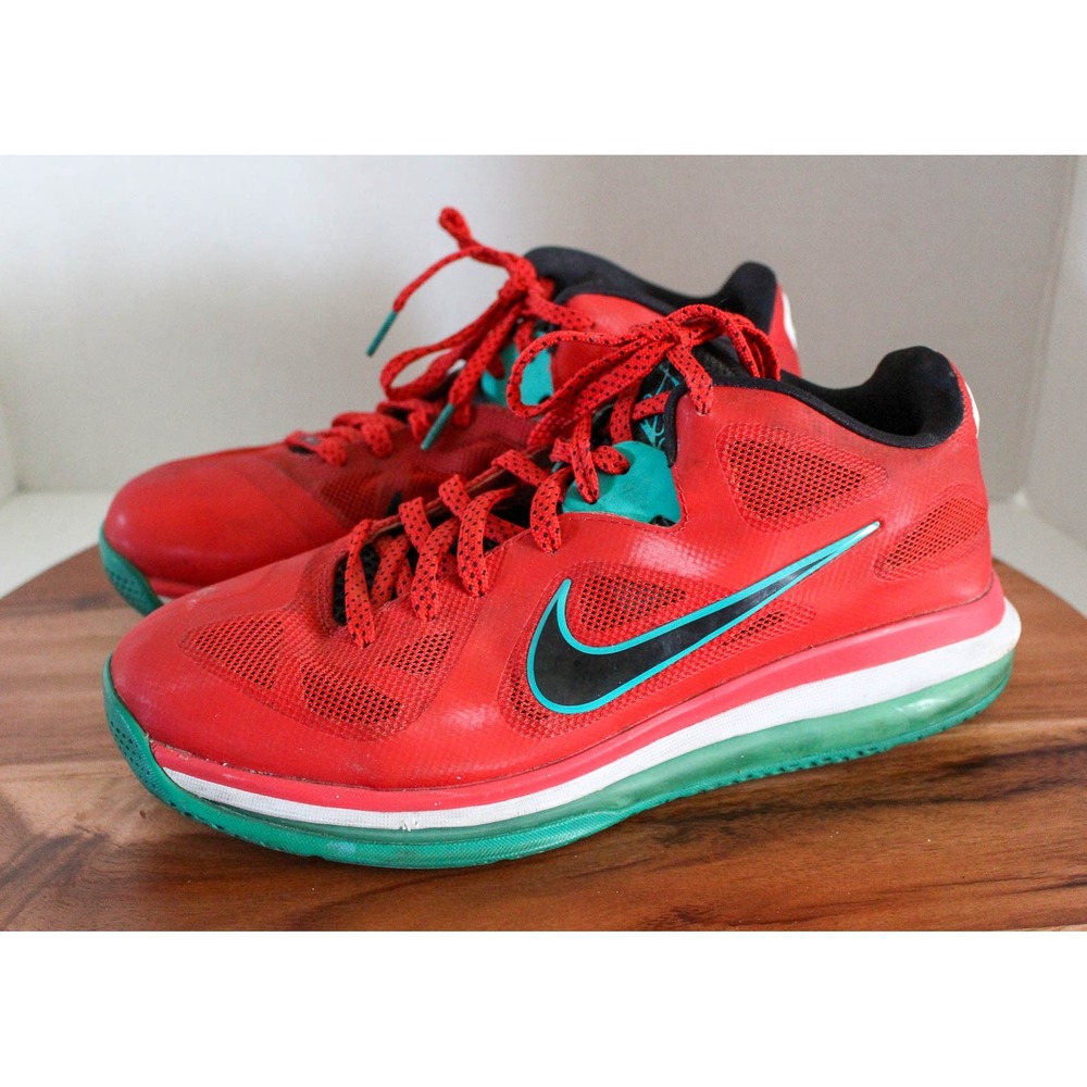 Nike Basketball Sneakers Mens 9.5 Red LeBron 9 Low Liverpool Shoes 510811-601